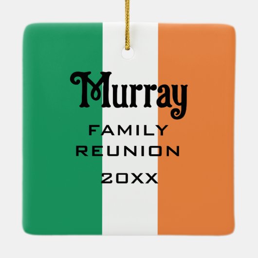 Ierse achternaam Custom Keramisch Ornament (Achterkant)