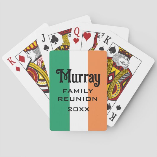 Ierse achternaam Custom Pokerkaarten (Achterkant)