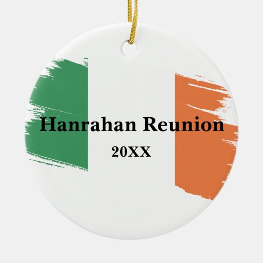 Ierse achternaam keramisch ornament (Voorkant)