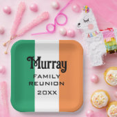 Ierse achternaam Naam op maat  Papieren Bordje (Feest)