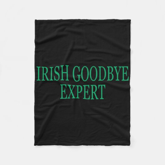 Ierse afscheid expert funny St. Patrick's Day _1 Fleece Deken (Voorkant)
