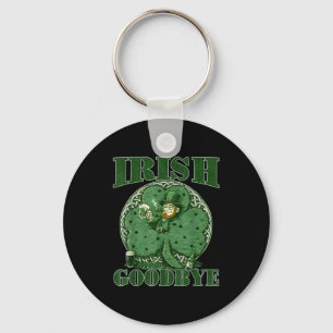 Ierse afscheid St. Patrick's Day grappige leprecha Sleutelhanger