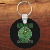Ierse afscheid St. Patrick's Day grappige leprecha Sleutelhanger (Voorkant)