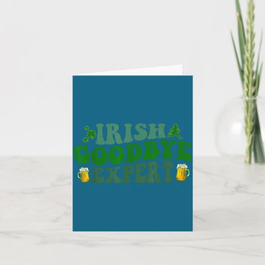 Ierse Afscheidsdeskundige Funny St. Patrick's Day Kaart (Voorkant)