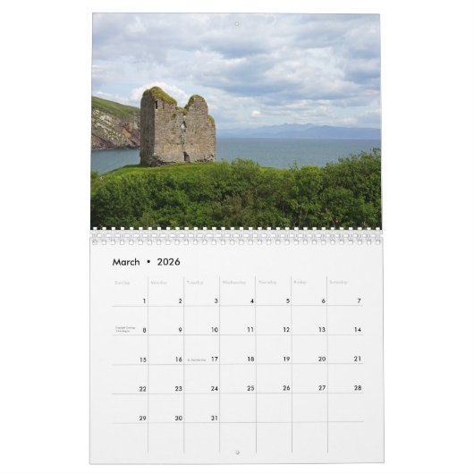 Ierse agenda kalender (Mar 2026)