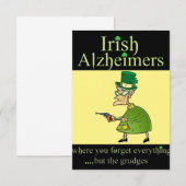 Ierse Alzheimer Humoristische St. Patrick's Day Notitiekaartje (Voorkant / Achterkant)