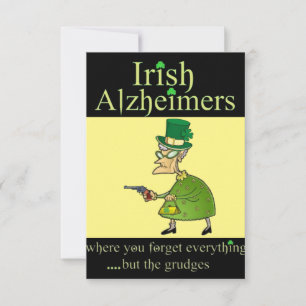 Ierse Alzheimer Humoristische St. Patrick's Day Notitiekaartje
