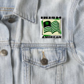 Ierse Amerikaanse knop Vierkante Button 5,1 Cm (In situ)