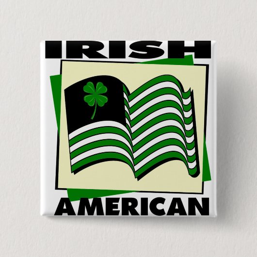 Ierse Amerikaanse knop Vierkante Button 5,1 Cm (Voorkant)