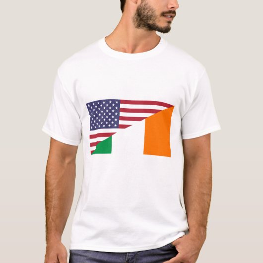 Ierse Amerikaanse Mannen T-Shirt (Voorkant)