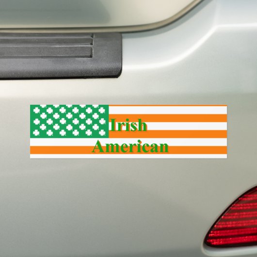 Ierse Amerikaanse vlag Bumpersticker (Op auto)