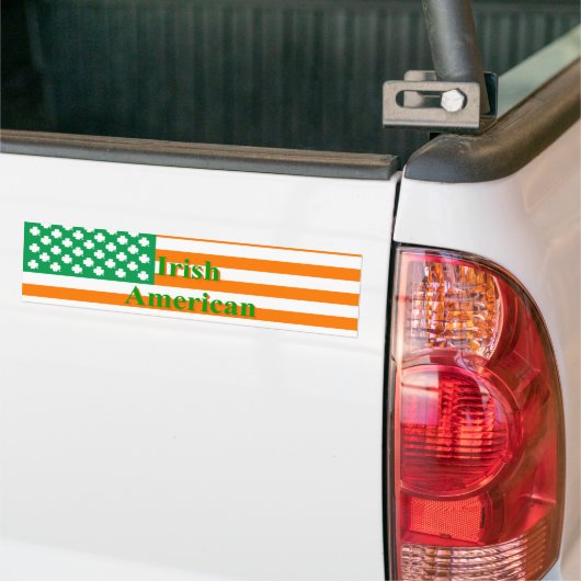 Ierse Amerikaanse vlag Bumpersticker (Op Truck)