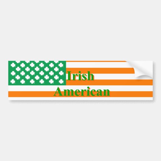 Ierse Amerikaanse vlag Bumpersticker (Voorkant)