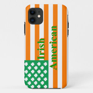 Ierse Amerikaanse vlag iPhone 11 Hoesje