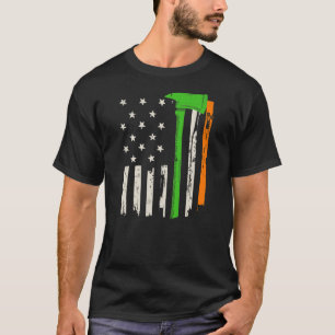 Ierse Amerikaanse vlag en Ax T-shirt