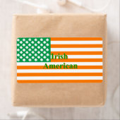 Ierse Amerikaanse vlag Etiket (Insitu)