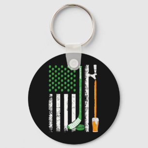Ierse Amerikaanse vlag Ierland St. Patrick's Day B Sleutelhanger