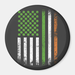 Ierse Amerikaanse Vlag Ierland Vlag Cirkel Magneet