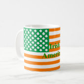 Ierse Amerikaanse vlag Koffiemok (Voorkant links)