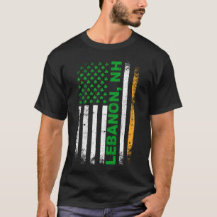 Ierse Amerikaanse vlag Libanon, NH T-shirt