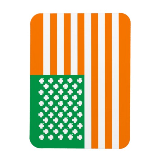 Ierse Amerikaanse vlag Magneet (Verticaal)