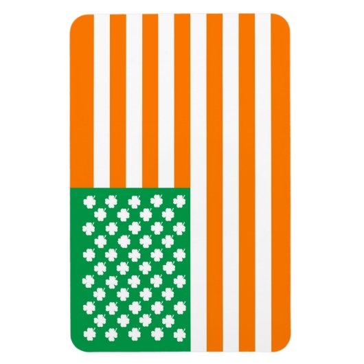 Ierse Amerikaanse vlag Magneet (Verticaal)