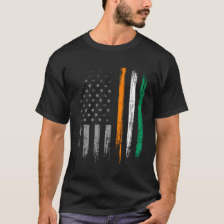 Ierse Amerikaanse vlag met lange mouwen St Patrick T-shirt