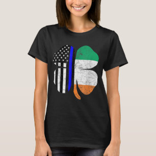 Ierse Amerikaanse vlag politieagent St. Patrick's T-shirt