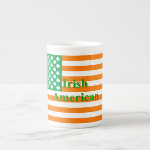 Ierse Amerikaanse vlag Porselein Kop