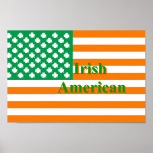 Ierse Amerikaanse vlag Poster