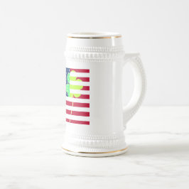 Ierse Amerikaanse vlag Shamrock Clover St. Patrick Bierpul