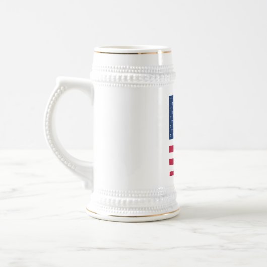 Ierse Amerikaanse vlag Shamrock Clover St. Patrick Bierpul (Links)