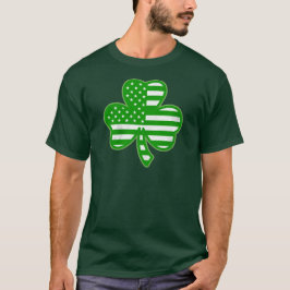 Ierse Amerikaanse vlag Shamrock St Patricks Day Gr T-shirt