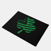 Ierse Amerikaanse vlag Shamrock voor Deurmat (Schuin)