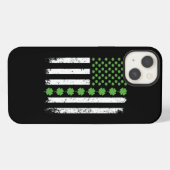 Ierse Amerikaanse vlag St. Patrick s Day Shamrock iPhone Hoesje (Achterkant horizontaal)