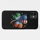 Ierse Amerikaanse vlag ST PATRICKS DAG Case-Mate iPhone Case (Achterkant (horizontaal))