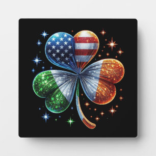 Ierse Amerikaanse vlag ST PATRICKS DAG Fotoplaat