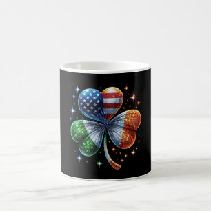 Ierse Amerikaanse vlag ST PATRICKS DAG Koffiemok