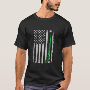 Ierse Amerikaanse vlag St Patrick's Day Hunting Pa T-shirt