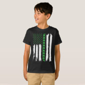 Ierse Amerikaanse vlag St Patrick's Day T-shirt (Voorkant volledig)
