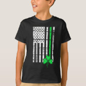 Ierse Amerikaanse vlag St. Patrick's Day T-shirt (Voorkant)