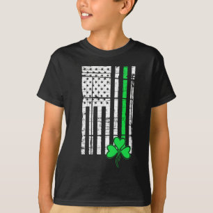 Ierse Amerikaanse vlag St. Patrick's Day T-shirt