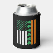 Ierse Amerikaanse vlag St Pattys St Patricks Paddy Blikjeskoeler (Blikje Voorkant)