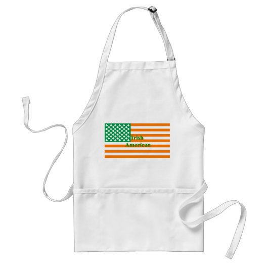 Ierse Amerikaanse vlag Standaard Schort (Voorkant)