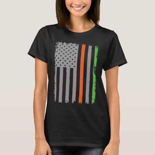Ierse Amerikaanse vlag T-shirt (Voorkant)