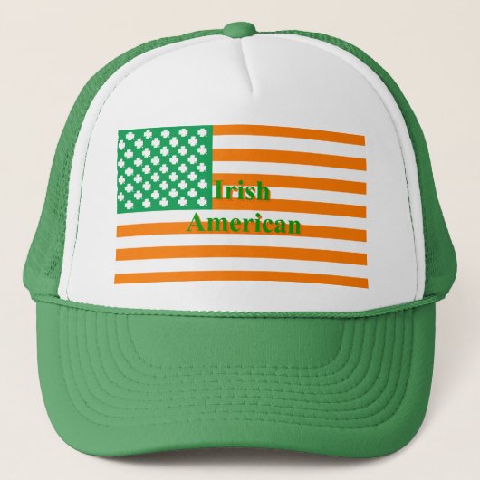 Ierse Amerikaanse vlag Trucker Pet (Voorkant)