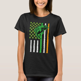 Ierse Amerikaanse vlag Vist vis St Patricks da T-shirt