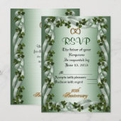 Ierse antwoordkaart voor RSVP 50ste verjaardag Kaart (Voorkant / Achterkant)