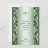 Ierse antwoordkaart voor RSVP 50ste verjaardag Kaart (Achterkant)