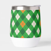 Ierse argyle in de kleuren van St. Patrick's Day (Links)